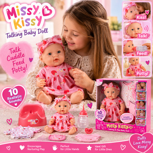 Missy kissy talking baby doll - missy,