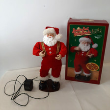Good Condition 1990s Jingle Bell Rock Santa Dancing Musical 16” working VIDEO