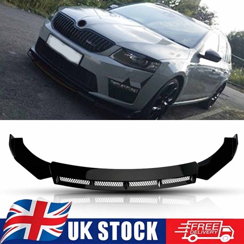 Glossy black front bumper - front,