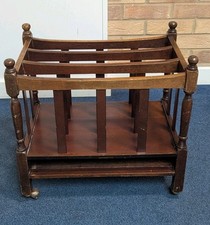 Wooden Boat Shaped Music Records Storage on Castors - No Drawer