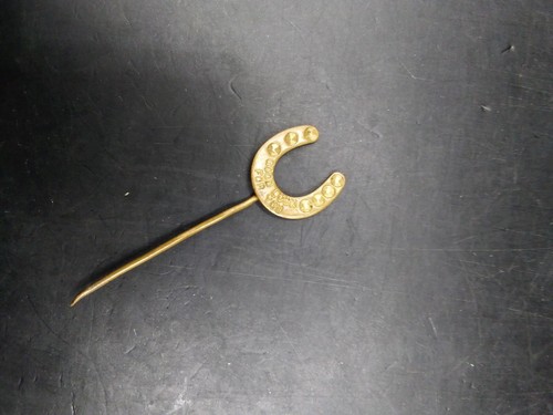 Vintage brass horseshoe pin - vintage,