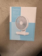 Jonyetech Auto Oscillating Rechargeable Desk Fan，4000mAh Battery Portable USB