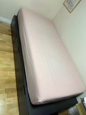 Wood Bed Frame and  Single Mattress