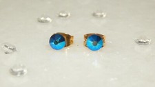 Beautiful G/P Stud Earrings with 5mm Crystal-Choice of 71 Colours-Wedding-Gifts