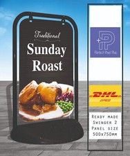 Sunday Roast, Restaurant, Pavement Sign Outdoor Advertising A-Board Swinger 2