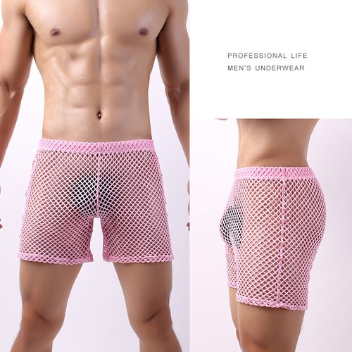 Mens see through mesh - mens, shorts