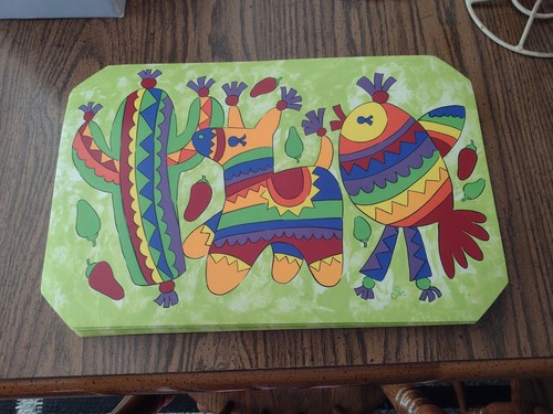 Festive wipeable placemats - festive,