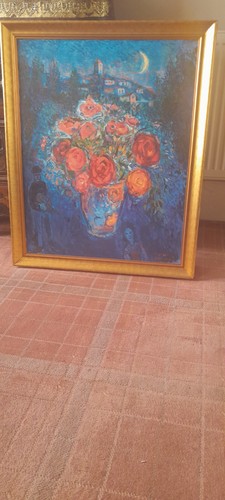 Midnight flowers marc chagall - flowers,