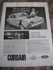 NEW CORSAIR V4 FORD IMPRESSIVE FACTS HARD-HEADED 1965 ADVERT A4 FILE 31