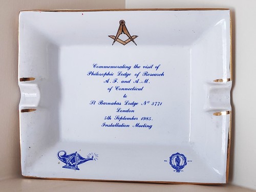 Masonic commemorative ashtray - commemorative,