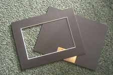 MOUNT BOARD FOR 6'' X 4'' PHOTOGRAPH WITH BACK BOARD, BLACK., FREE UK POSTAGE.