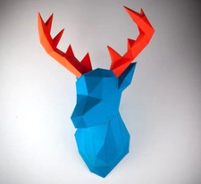 Blue & Orange Paper Wall