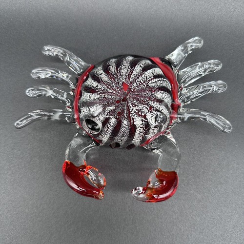 Crab paperweight art glass - paperweight,