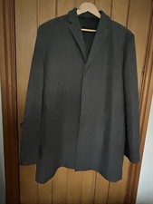 Mens NEXT Coat By Nova Fides Italian Wool Grey Stylish Coat Size XL Tailored