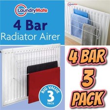 3 Pack of 4 Bar Radiator Airer