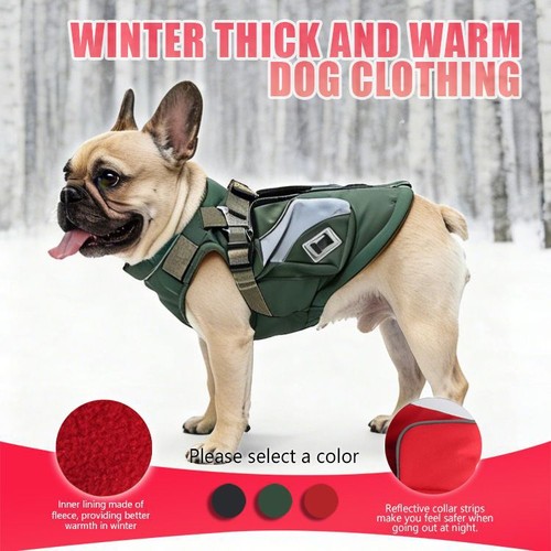 Reflective winter dog jacket - dog,