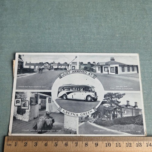 Vintage postcard gretna - vintage,