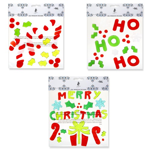 Christmas gel window stickers - gel,
