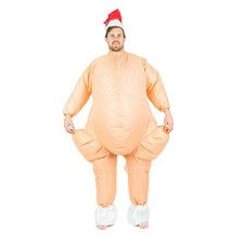Inflatable Turkey Fancy Dress Costume Christmas Halloween Blowup Fat Suit Adult