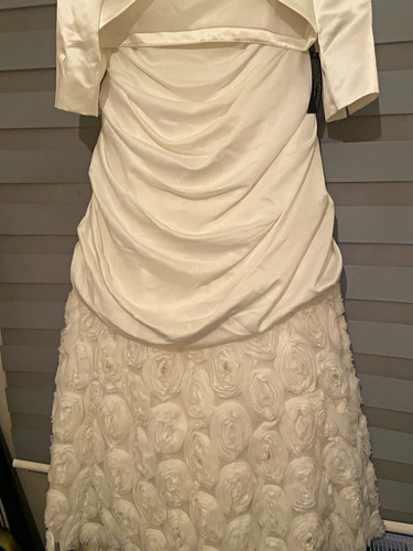 Ivory strapless column sheath - ivory,