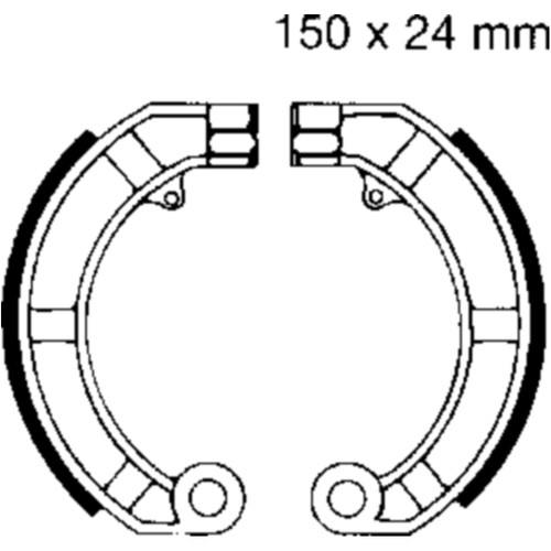 Ebc premium brake shoes 150mm - brake,