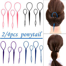 2/4Pcs Topsy Tail Hair Ponytail Braid Maker Styling Loop Accessory Salon Tool