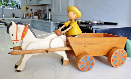 Vintage wooden horse - vintage, and