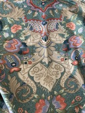 Vintage Greeny Blue Floral Paisley Type Fabric - 3 metres plus