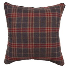 Tartan Check Denim Red Decorative Cushion Cover – 20 X 20 Inch