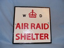 Air Raid Shelter War Sign