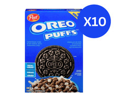 Post Oreo Puffs Cereal 283g x10 Boxes - BBD: 16/10/2025