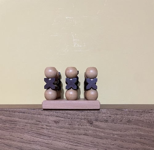 Wooden tic tac toe - tic,