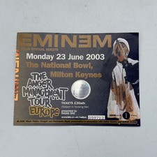 Eminem ticket Milton Keynes Bowl 23/06/03 Anger Management Tour Slim Shady Used