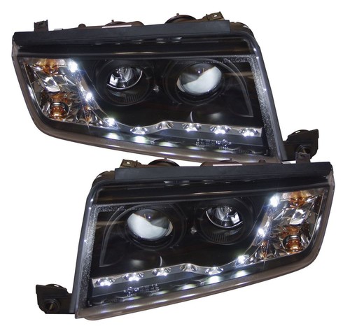 Black drl headlights - black,