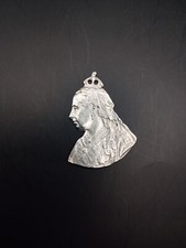 Antique Sterling Silver Miniature Ornament Queen Victoria Collectables Gift Art