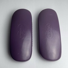 Specsavers Eyeglasses Glasses Cases x2 Purple Snap Close Hard Cover Storage