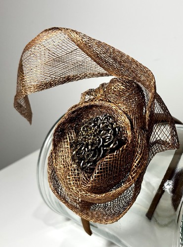 Bronze mocha sinamay - bronze,