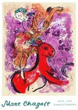 Vintage Marc Chagall Charlottenborg Exhibition Poster Print A3/A4