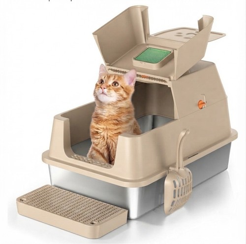 Large stainless steel cat - steel,