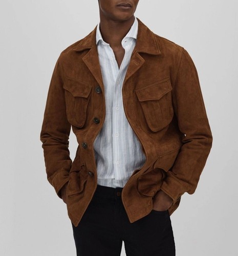 Brown field real - real, suede