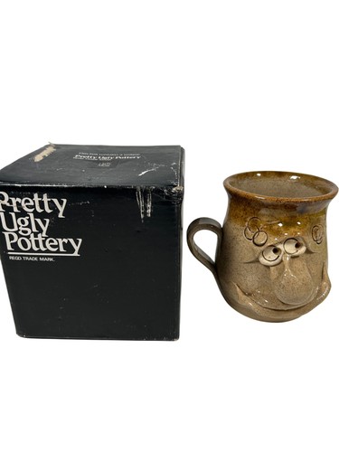 Pretty ugly pottery mug - pretty,