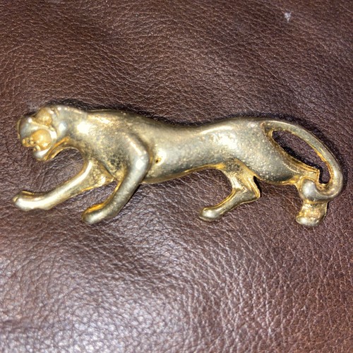 Vintage panther brooch gold - panther,
