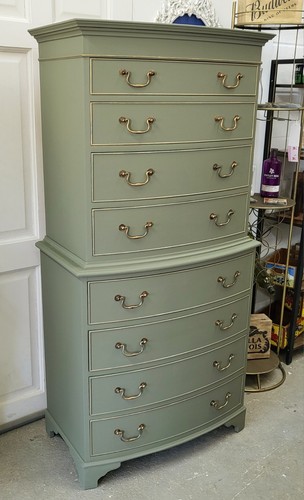 Tall painted chest - painted, 'chest