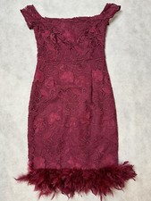Lipsy Size 10 Burgundy Lace