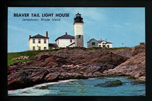 Lighthouse postcard jamestown - lighthouse,