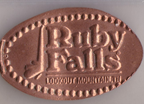 Elongated souvenir penny ruby - elongated,