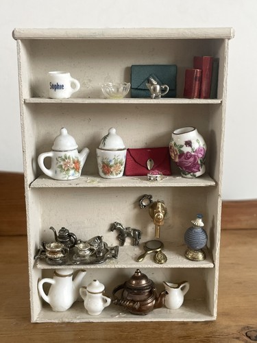 Vintage dolls house bookcase - house,