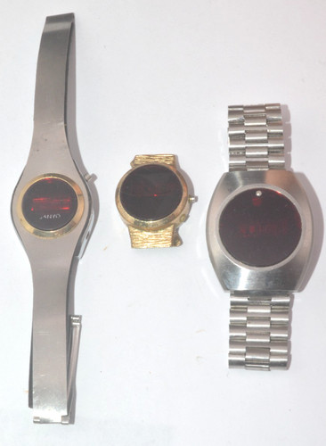 Vtg red led - red, watches