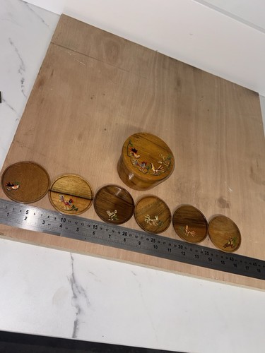 Vintage hand painted wooden - vintage,