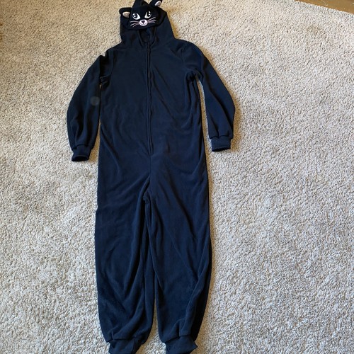 Black cat hooded one - black, piece